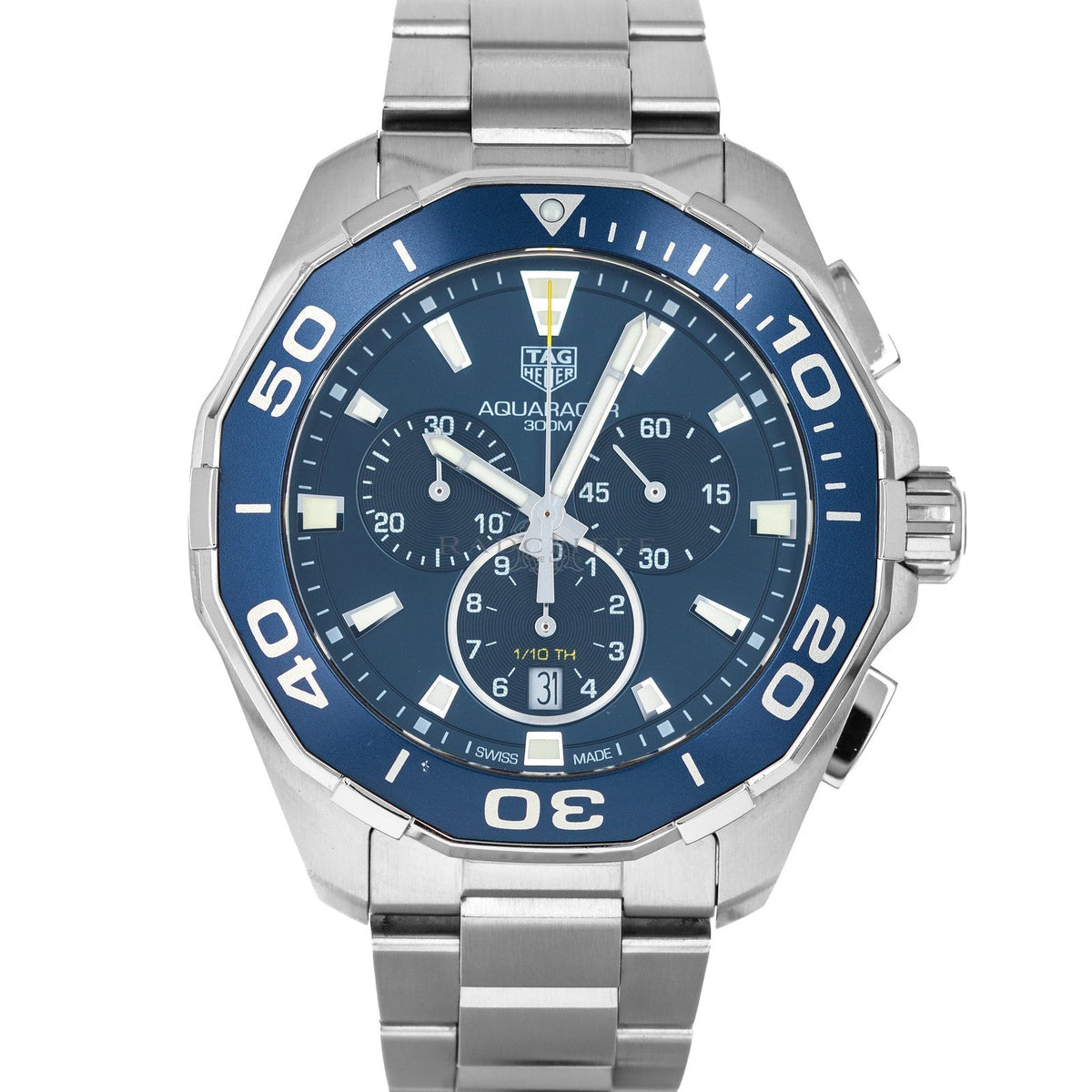  Shop Authentic Tag Heuer Aquaracer Blue Dial SIlver Steel Strap Watch for Men - CAY111B.BA0927 - Luxxuri