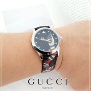  Shop Authentic Gucci Le Marche Des Merveilles Black Dial Black Leather Strap Unisex Watch - YA1264007 - Luxxuri