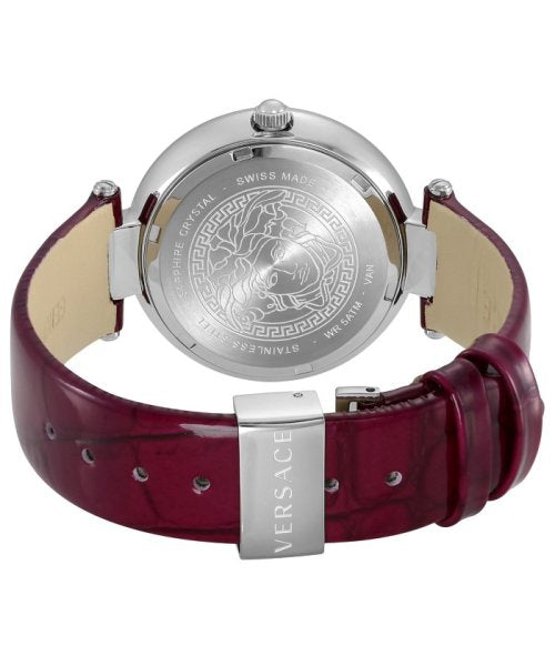  Shop Authentic Versace Olympo Crystal Gleam White Dial Purple Leather Strap Watch for Women - VAN010016 - Luxxuri