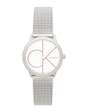  Shop Authentic Calvin Klein Minimal White Dial Silver Mesh Bracelet Watch for Men - K3M51152 - Luxxuri
