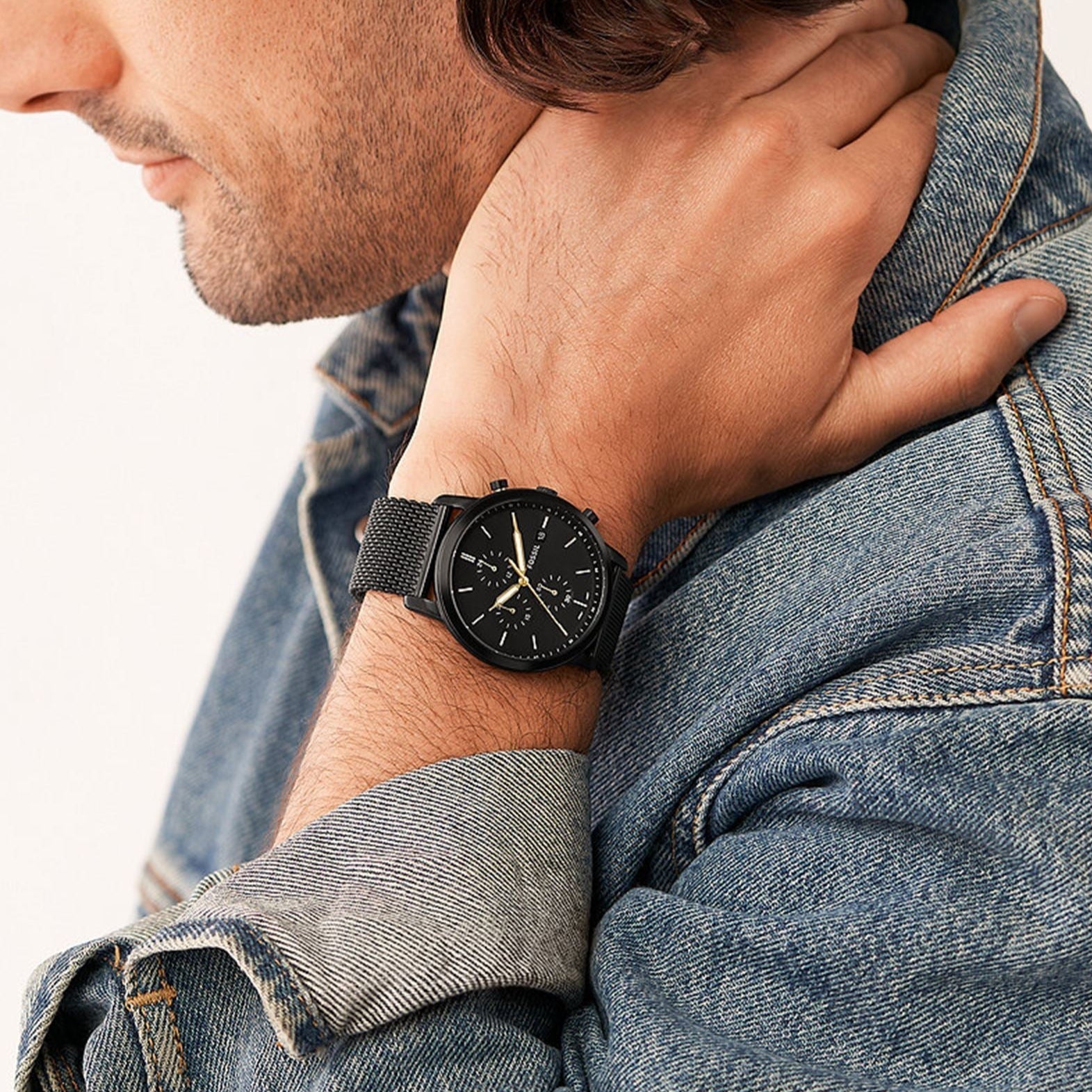  Shop Authentic Armani Exchange Cayde Chronograph Black Dial Black Mesh Strap Watch For Men - AX2716 - Luxxuri