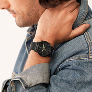  Shop Authentic Armani Exchange Cayde Chronograph Black Dial Black Mesh Strap Watch For Men - AX2716 - Luxxuri