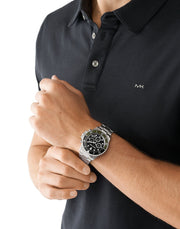  Shop Authentic Michael Kors Sullivan Chronograph Black Dial Grey Steel Strap Watch For Men - MK8970 - Luxxuri