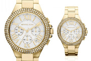  Shop Authentic Michael Kors Camille Silver Diamonds Dial Gold Steel Strap Watch for Women - MK5756 - Luxxuri
