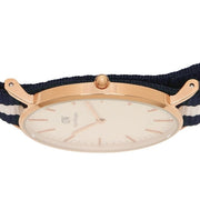  Shop Authentic Daniel Wellington Classic Glasgow White Dial Two Tone NATO Strap Watch For Women - DW00100031 - Luxxuri