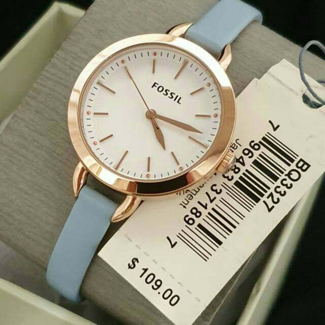  Shop Authentic Fossil Classic White Dial Blue Leather Strap Watch for Women - BQ3327 - Luxxuri