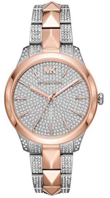 Shop Authentic Michael Kors Runway Mercer Crystals Silver Dial Two Tone Steel Strap Watch For Women - MK6716 - Luxxuri