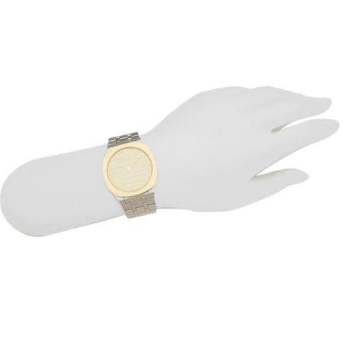  Shop Authentic Gucci 25H Quartz Gold Dial Silver Steel Strap Watch for Women - YA163403 - Luxxuri