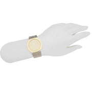  Shop Authentic Gucci 25H Quartz Gold Dial Silver Steel Strap Watch for Women - YA163403 - Luxxuri