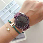  Shop Authentic Michael Kors Darci Black Dial Purple Steel Strap Watch for Women - MK3554 - Luxxuri