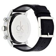  Shop Authentic Calvin Klein City Chronograph Black Dial Black Leather Strap Watch for Men - K2G271CX - Luxxuri