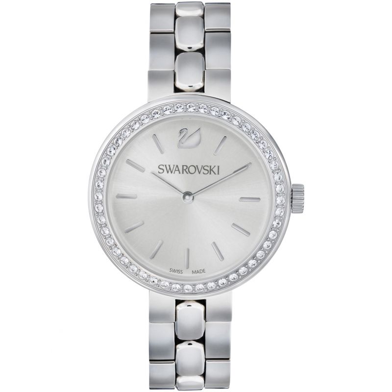  Shop Authentic Swarovski Daytime Crystal Silver Dial Silver Steel Strap Watch for Women - 5095600 - Luxxuri