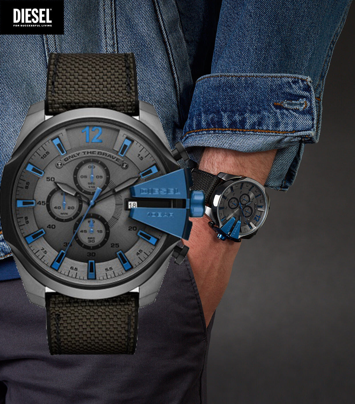  Shop Authentic Diesel Mega Chief Chronograph Black Dial Black Leather Strap Watch For Men - DZ4500 - Luxxuri