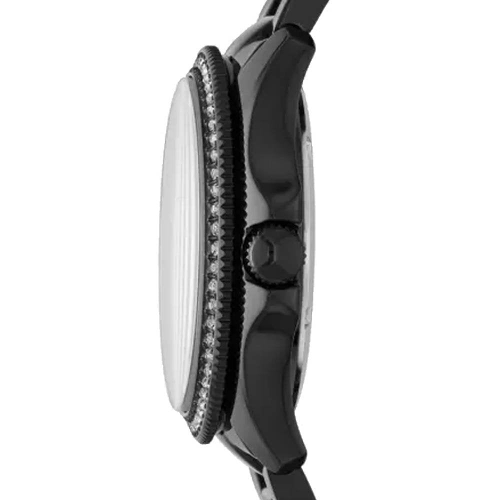  Shop Authentic Fossil Cecile Multi Function Crystals Black Dial Black Steel Strap Watch for Women - AM4522 - Luxxuri