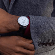  Shop Authentic Daniel Wellington Classic Sheffield White Dial Black Leather Strap Watch For Men - DW00100020 - Luxxuri