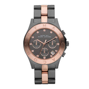  Shop Authentic Marc Jacobs Blade Chronograph Grey Dial Two Tone Steel Strap Watch for Women - MBM8583 - Luxxuri