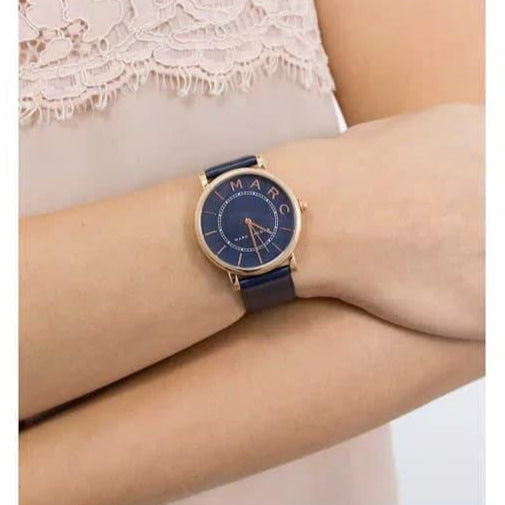  Shop Authentic Marc Jacobs Roxy Navy Blue Dial Blue Leather Strap Watch for Women - MJ1534 - Luxxuri