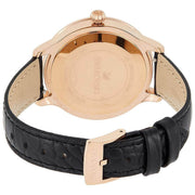  Shop Authentic Swarovski Octea Lux Black Dial Black Leather Strap Watch for Women - 5414410 - Luxxuri