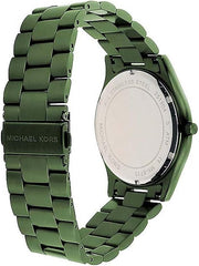  Shop Authentic Michael Kors Slim Runway Quartz Black Dial Green Steel Strap Watch For Men - MK8715 - Luxxuri