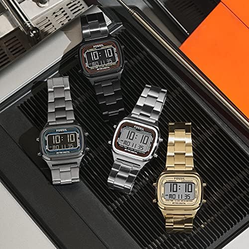  Shop Authentic Fossil Retro Digital Silver Dial Silver Steel Strap Watch for Men - FS5844 - Luxxuri