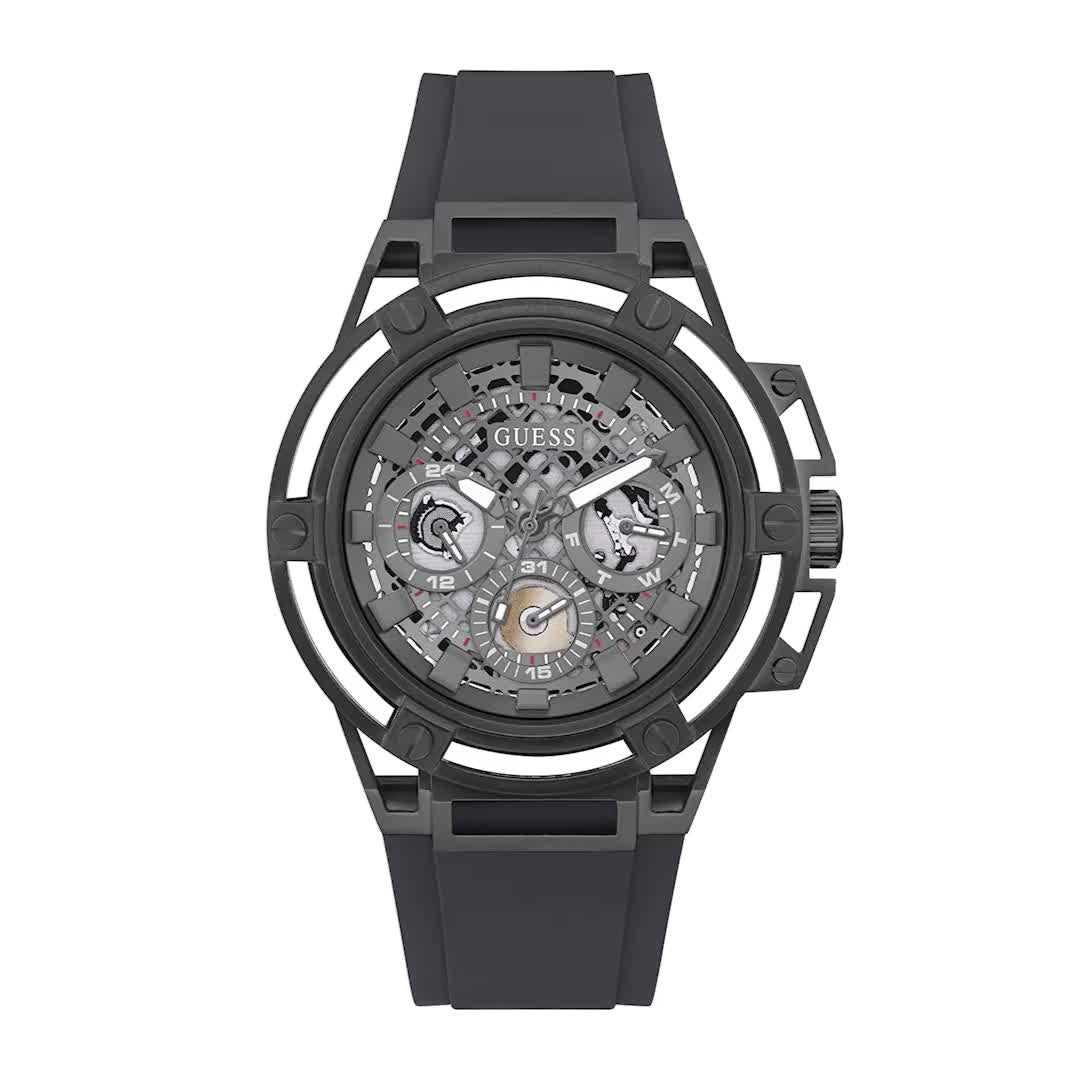  Shop Authentic Guess Matrix Multifunction Grey Dial Grey Rubber Strap Watch for Men - GW0423G3 - Luxxuri