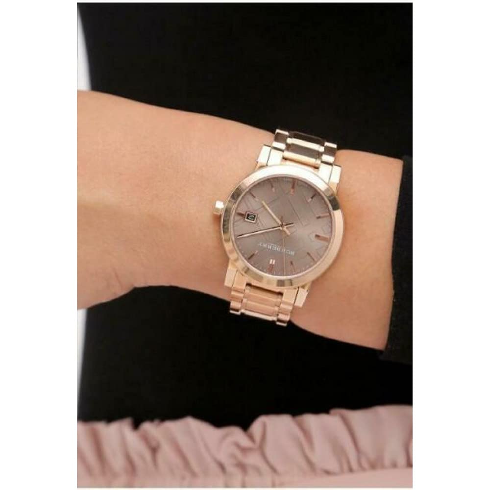  Shop Authentic Burberry The City Light Brown Dial Rose Gold Steel Strap Watch for Women - BU9005 - Luxxuri
