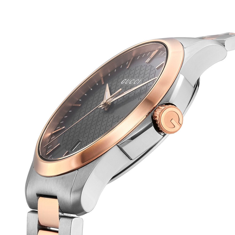  Shop Authentic Gucci G Timeless Grey Dial Two Tone Steel Strap Watch For Men - YA126446 - Luxxuri