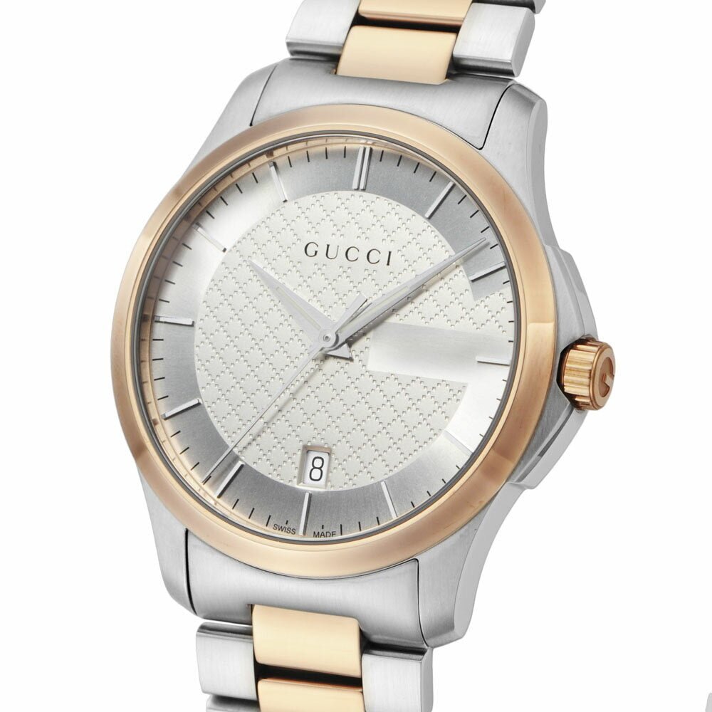  Shop Authentic Gucci G Timeless Silver Dial Two Tone Steel Strap Watch For Men - YA126447 - Luxxuri