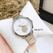  Shop Authentic Michael Kors Silver Dial Two Tone Steel Strap Watch for Women - MK3679 - Luxxuri