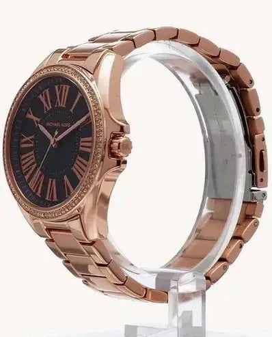  Shop Authentic Michael Kors Kacie Three Hand Black Dial Rose Gold Steel Strap Watch for Women - MK6930 - Luxxuri