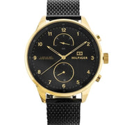  Shop Authentic Tommy Hilfiger Chase Quartz Black Dial Black Mesh Bracelet Watch for Men - 1791580 - Luxxuri