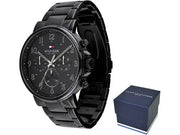  Shop Authentic Tommy Hilfiger Daniel Black Dial Black Steel Strap Watch for Men - 1710383 - Luxxuri