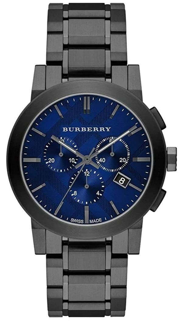  Shop Authentic Burberry The City Navy Blue Dial Black Steel Strap Watch for Men - BU9365 - Luxxuri