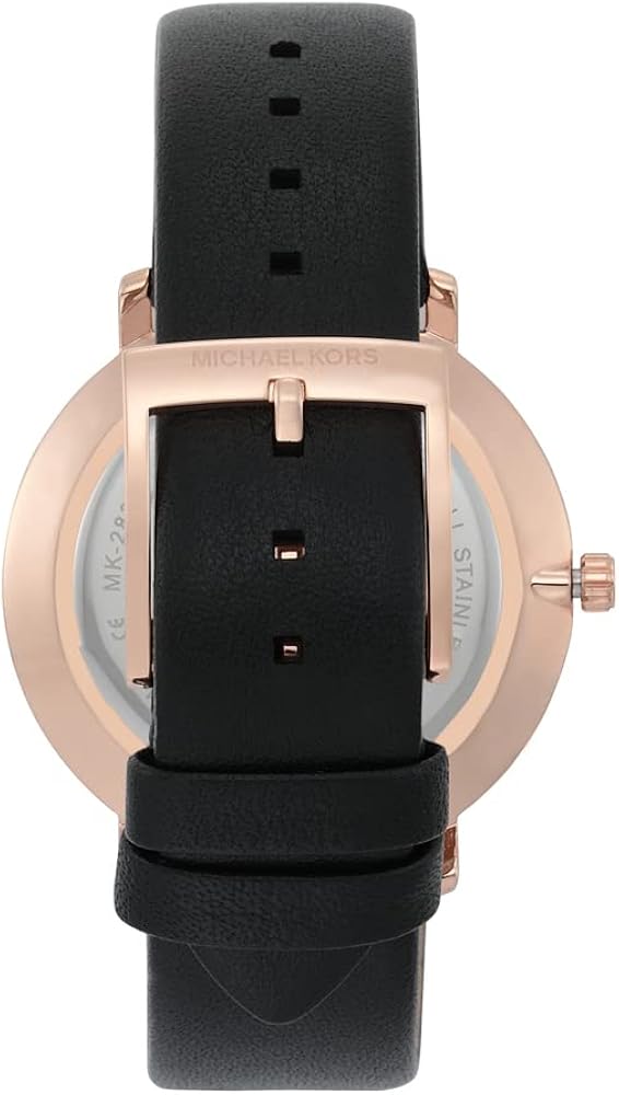  Shop Authentic Michael Kors Pyper Quartz White Dial Black Leather Strap Watch For Women - MK2834 - Luxxuri