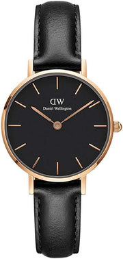  Shop Authentic Daniel Wellington Classic Petite Sheffield Black Dial Black Leather Strap Watch For Women - DW00100224 - Luxxuri