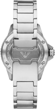  Shop Authentic Emporio Armani Meccanico Automatic Blue Dial Silver Steel Strap Watch For Men - AR60059 - Luxxuri