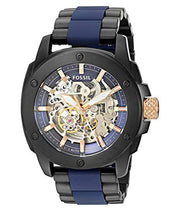 Shop Authentic Fossil Modern Machine Automatic Skeleton Blue Dial Two Tone Steel Strap Watch for Men - ME3133 - Luxxuri