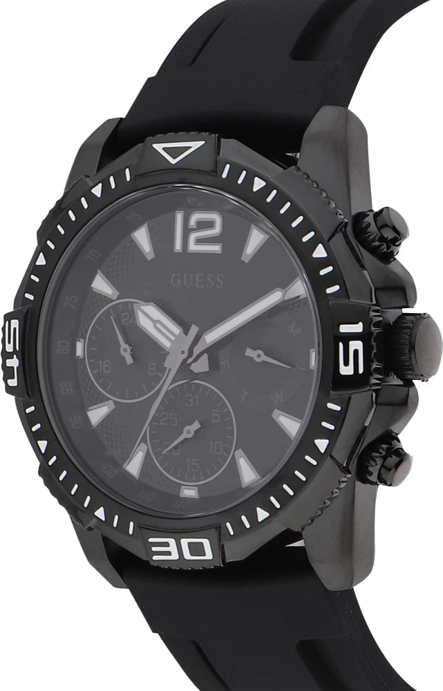 Shop Authentic Guess Commander Black Dial Black Rubber Strap Watch for Men - GW0211G3 - Luxxuri