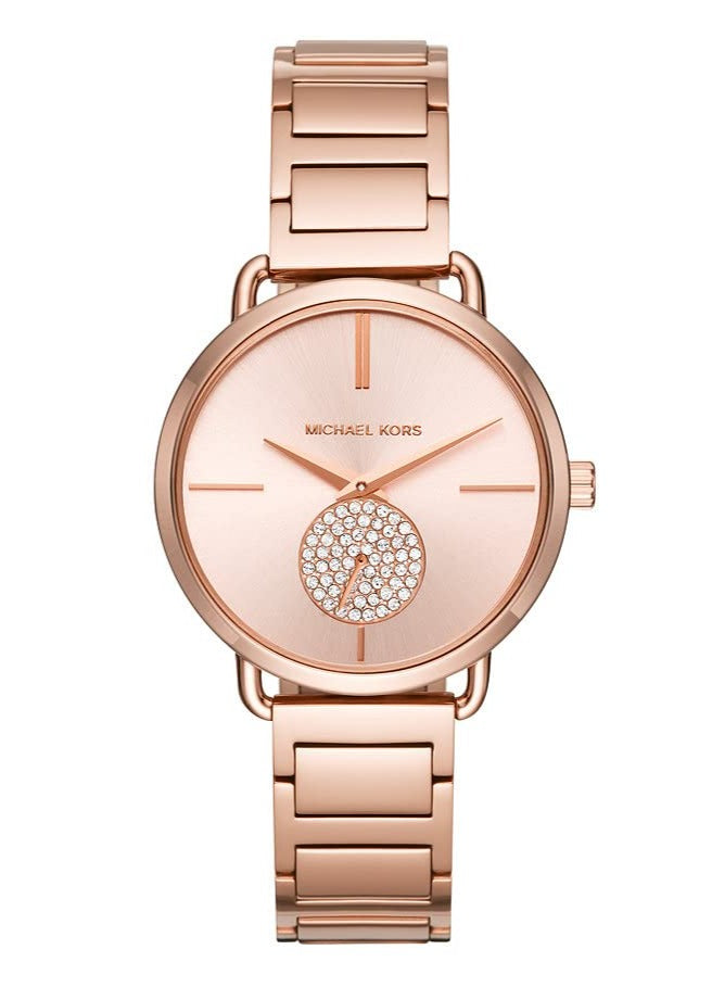  Shop Authentic Michael Kors Portia Rose Gold Dial Rose Gold Steel Strap Watch for Women - MK3640 - Luxxuri