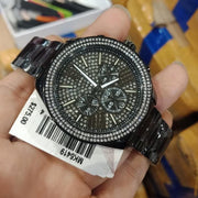  Shop Authentic Michael Kors Wren Crystals Black Dial Black Steel Strap Watch For Women - MK6419 - Luxxuri