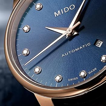  Shop Authentic Mido Baroncelli Automatic Midnight Blue Dial Brown Leather Strap Watch For Women - M7600.3.65.8 - Luxxuri