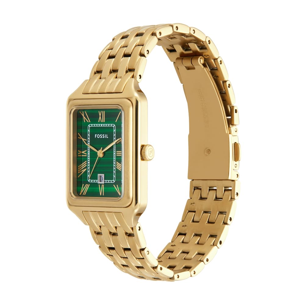  Shop Authentic Fossil Raquel Three Hand Date Green Dial Gold Steel Strap Watch For Women - ES5341 - Luxxuri