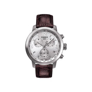  Shop Authentic Tissot PRC 200 Chronograph Silver Dial Brown Leather Strap Watch For Men - T055.417.16.037.00 - Luxxuri