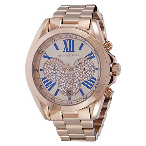  Shop Authentic Michael Kors Bradshaw Chronograph Rose Gold Dial Rose Gold Steel Strap Watch For Women - MK6321 - Luxxuri
