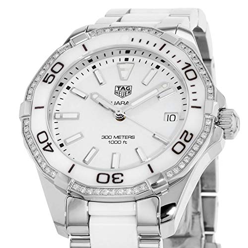 Shop Authentic Tag Heuer Aquaracer Diamonds White Dial Two Tone Steel Strap Watch for Women - WAY131H.BA0914 - Luxxuri