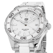  Shop Authentic Tag Heuer Aquaracer Diamonds White Dial Two Tone Steel Strap Watch for Women - WAY131H.BA0914 - Luxxuri