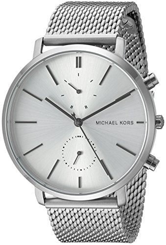 Shop Authentic Michael Kors Jaryn Silver Dial Silver Mesh Bracelet Watch for Men - MK8541 - Luxxuri