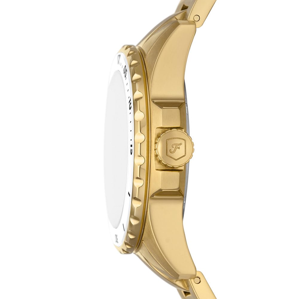  Shop Authentic Fossil Blue Dive Three Hand White Dial Gold Steel Strap Watch For Women - ES5350 - Luxxuri