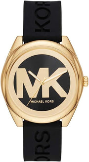  Shop Authentic Michael Kors Janelle Quartz Black Dial Black Rubber Strap Watch For Women - MK7313 - Luxxuri