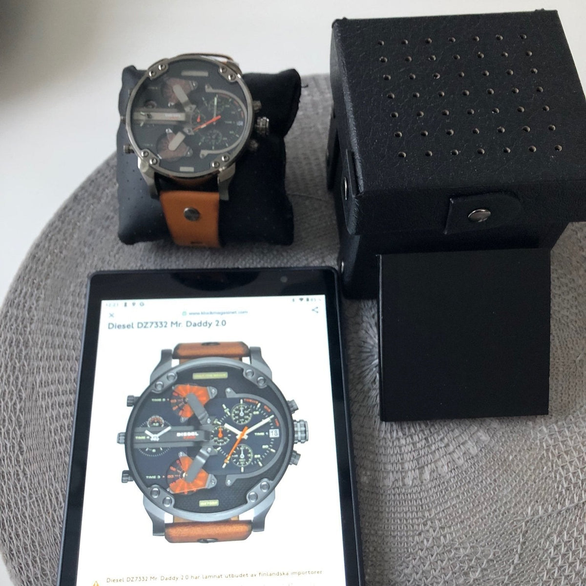  Shop Authentic Diesel Mr Daddy 2.0 Black Dial Brown Leather Strap Watch For Men - DZ7332 - Luxxuri